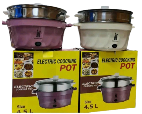 Runbaisn 4.5L Multi-Functional Electric Cooking Pot with Steamer