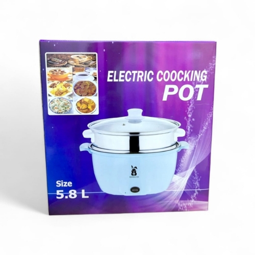 Runbaisn 4.5L Multi-Functional Electric Cooking Pot with Steamer